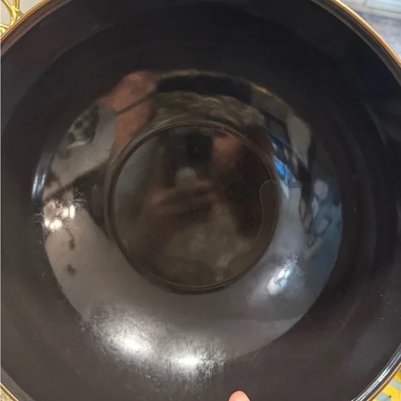 Mackenzie-Childs Black Flower Market Everyday Bowl - Picture 3 of 3